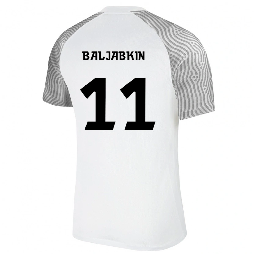 Danxen Women Estonia Nikita Baljabkin #11 White Gray Away Jersey 26-28 T-Shirt