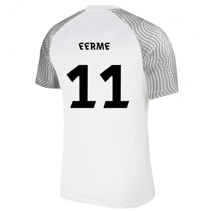Danxen Women Estonia Karel Eerme #11 White Gray Away Jersey 26-28 T-Shirt