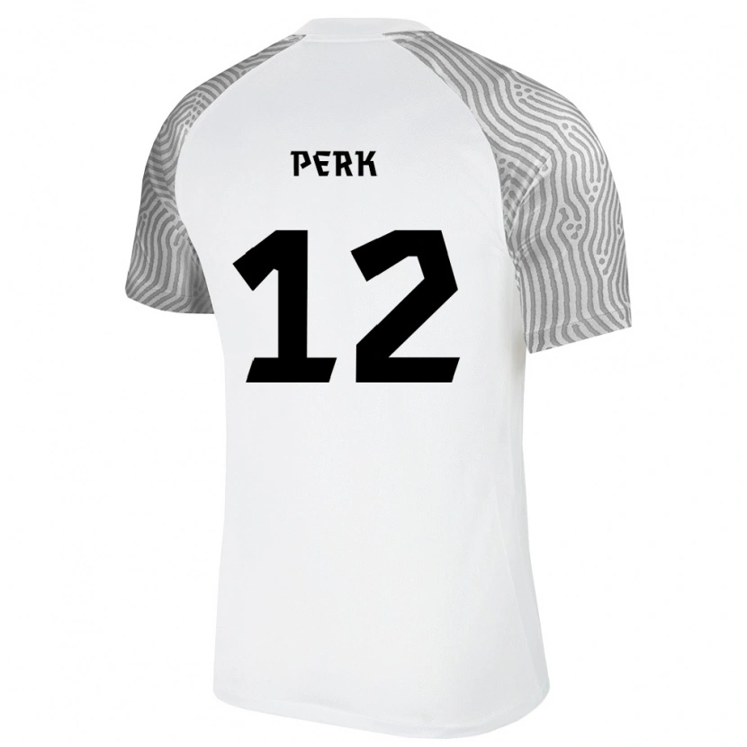 Danxen Women Estonia Henri Perk #12 White Gray Away Jersey 26-28 T-Shirt