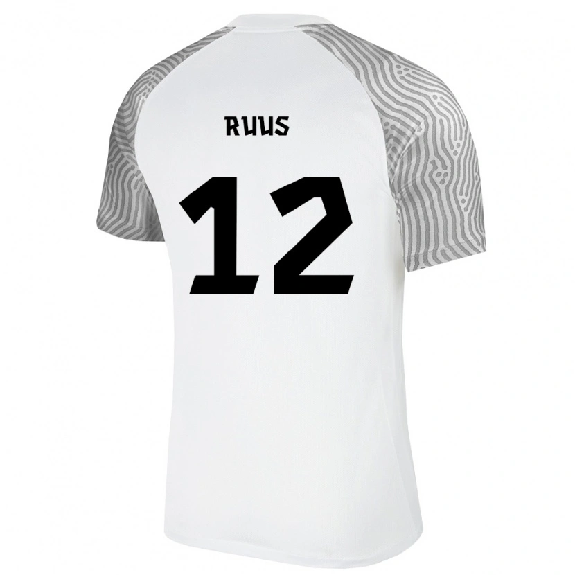 Danxen Women Estonia Kaarel Ruus #12 White Gray Away Jersey 26-28 T-Shirt
