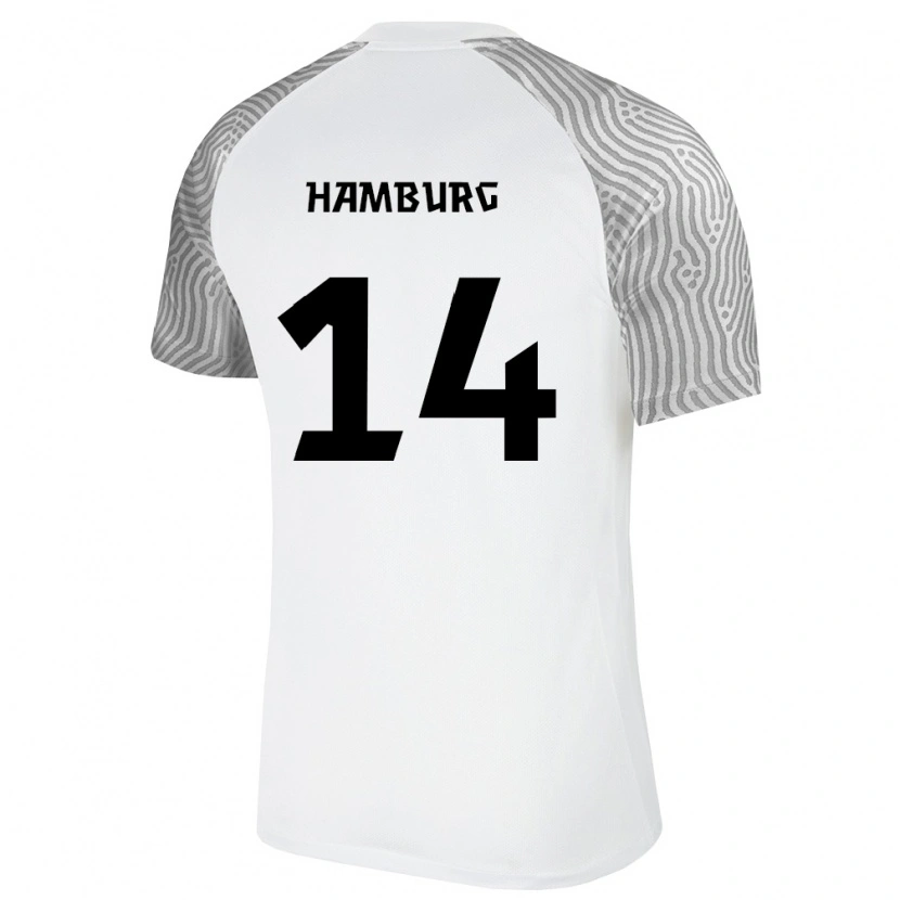 Danxen Women Estonia Jan Hamburg #14 White Gray Away Jersey 26-28 T-Shirt