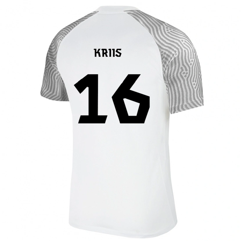 Danxen Women Estonia Kristjan Kriis #16 White Gray Away Jersey 26-28 T-Shirt