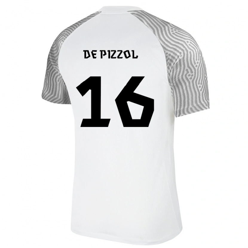 Danxen Women Estonia Oscar De Pizzol #16 White Gray Away Jersey 26-28 T-Shirt