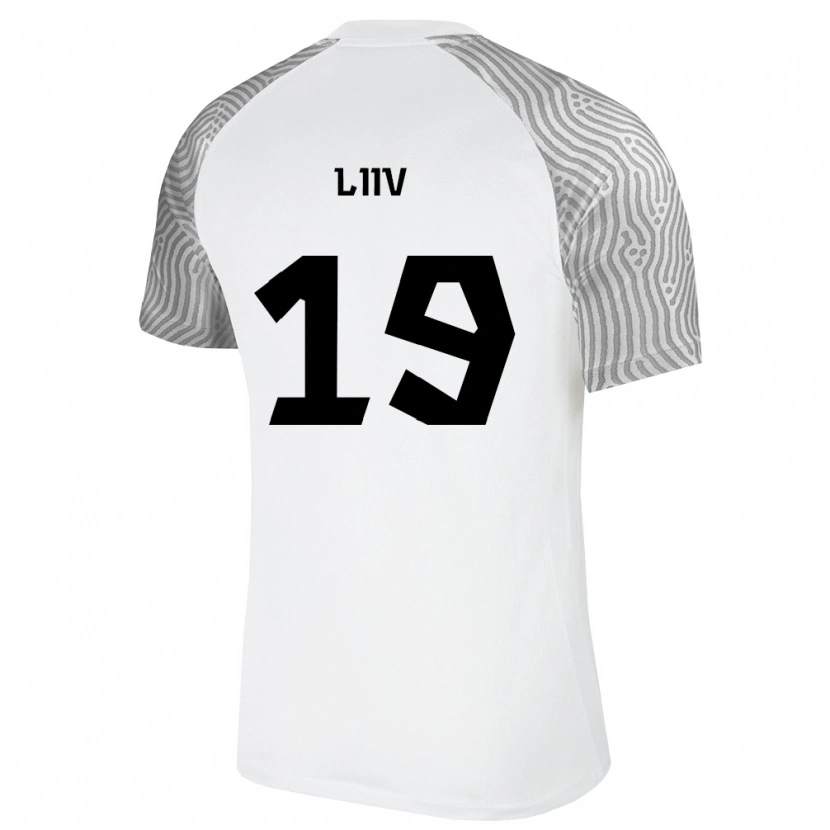 Danxen Women Estonia Hubert Liiv #19 White Gray Away Jersey 26-28 T-Shirt