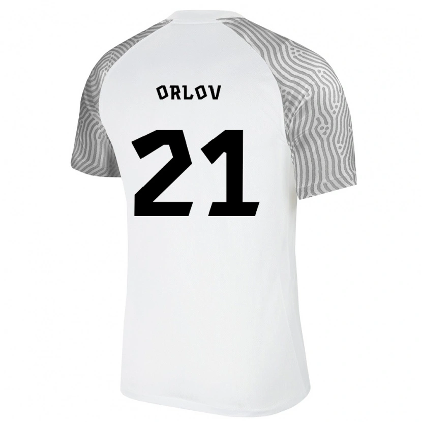 Danxen Women Estonia Mihhail Orlov #21 White Gray Away Jersey 26-28 T-Shirt