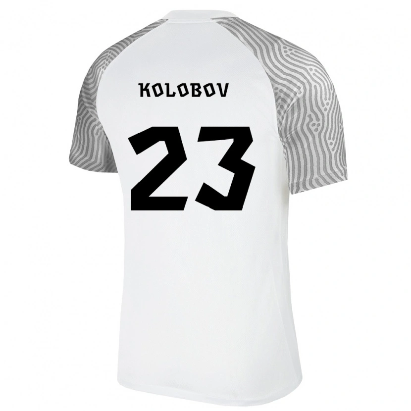 Danxen Women Estonia Mihhail Kolobov #23 White Gray Away Jersey 26-28 T-Shirt
