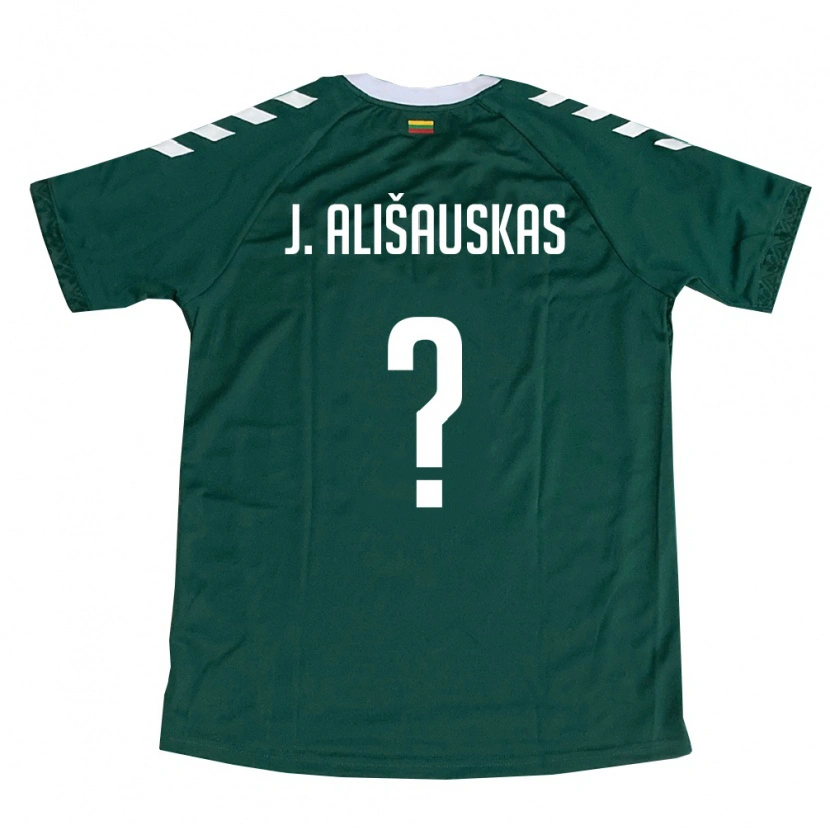 Danxen Women Lithuania Jordanas Ališauskas #0 Dark Green White Away Jersey 26-28 T-Shirt