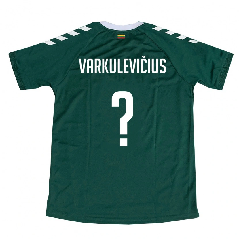 Danxen Women Lithuania Džiugas Varkulevičius #0 Dark Green White Away Jersey 26-28 T-Shirt