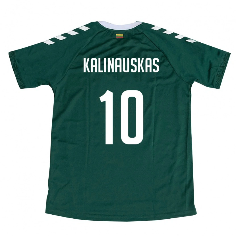 Danxen Women Lithuania Tomas Kalinauskas #10 Dark Green White Away Jersey 26-28 T-Shirt
