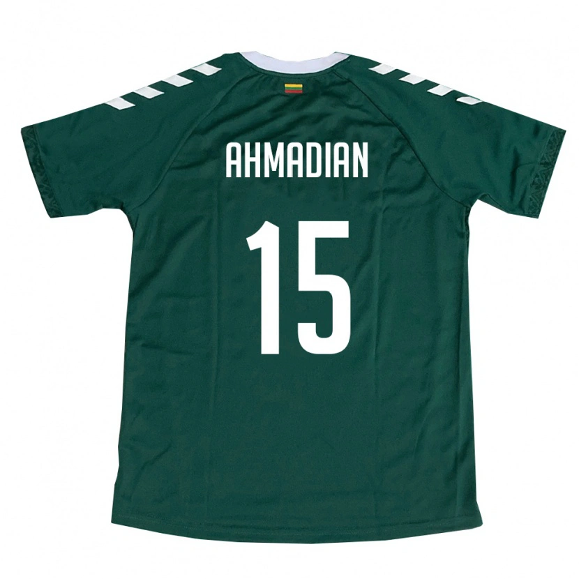Danxen Women Lithuania Arijus Ahmadian #15 Dark Green White Away Jersey 26-28 T-Shirt