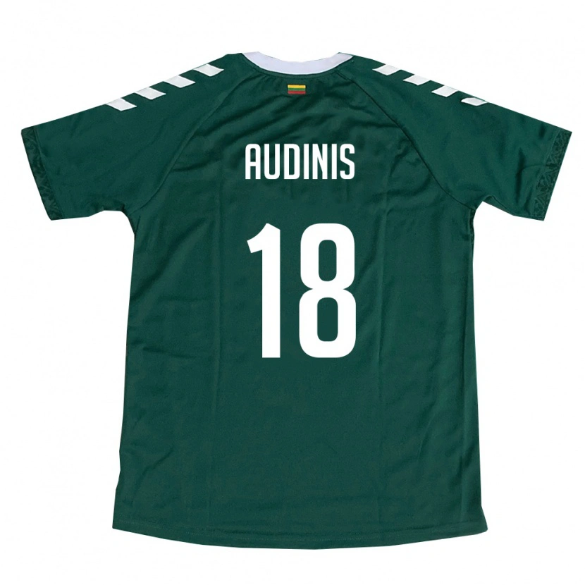 Danxen Women Lithuania Nojus Audinis #18 Dark Green White Away Jersey 26-28 T-Shirt