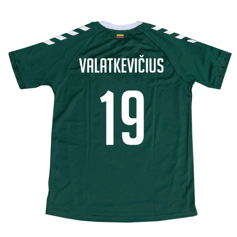 Danxen Women Lithuania Gvidas Valatkevičius #19 Dark Green White Away Jersey 26-28 T-Shirt