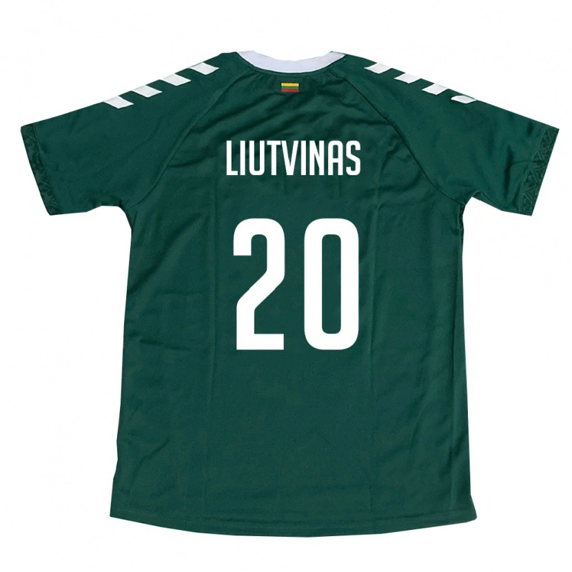 Danxen Women Lithuania Kristupas Liutvinas #20 Dark Green White Away Jersey 26-28 T-Shirt