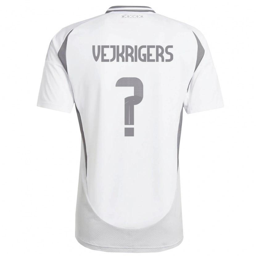 Danxen Women Latvia Davis Vejkrigers #0 White Dark Gray Away Jersey 26-28 T-Shirt