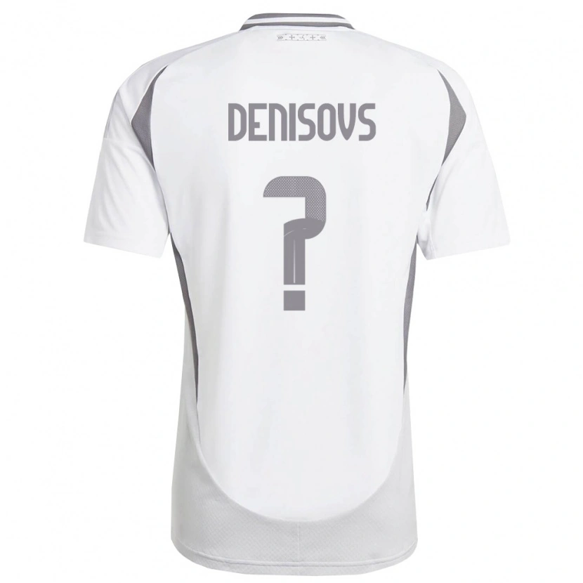 Danxen Women Latvia Artemijs Denisovs #0 White Dark Gray Away Jersey 26-28 T-Shirt