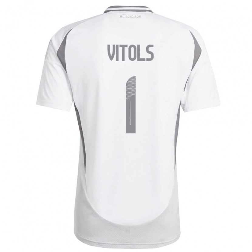 Danxen Women Latvia Rodrigo Vitols #1 White Dark Gray Away Jersey 26-28 T-Shirt