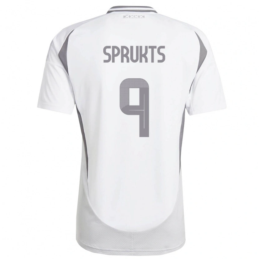 Danxen Women Latvia Emils Sprukts #9 White Dark Gray Away Jersey 26-28 T-Shirt