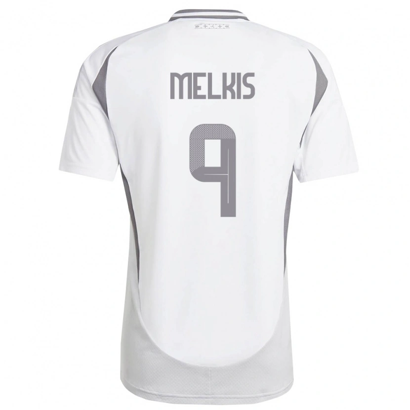 Danxen Women Latvia Vilhelms Melkis #9 White Dark Gray Away Jersey 26-28 T-Shirt