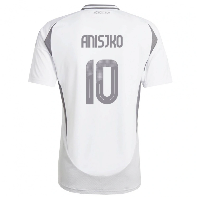 Danxen Women Latvia Danni Anisjko #10 White Dark Gray Away Jersey 26-28 T-Shirt
