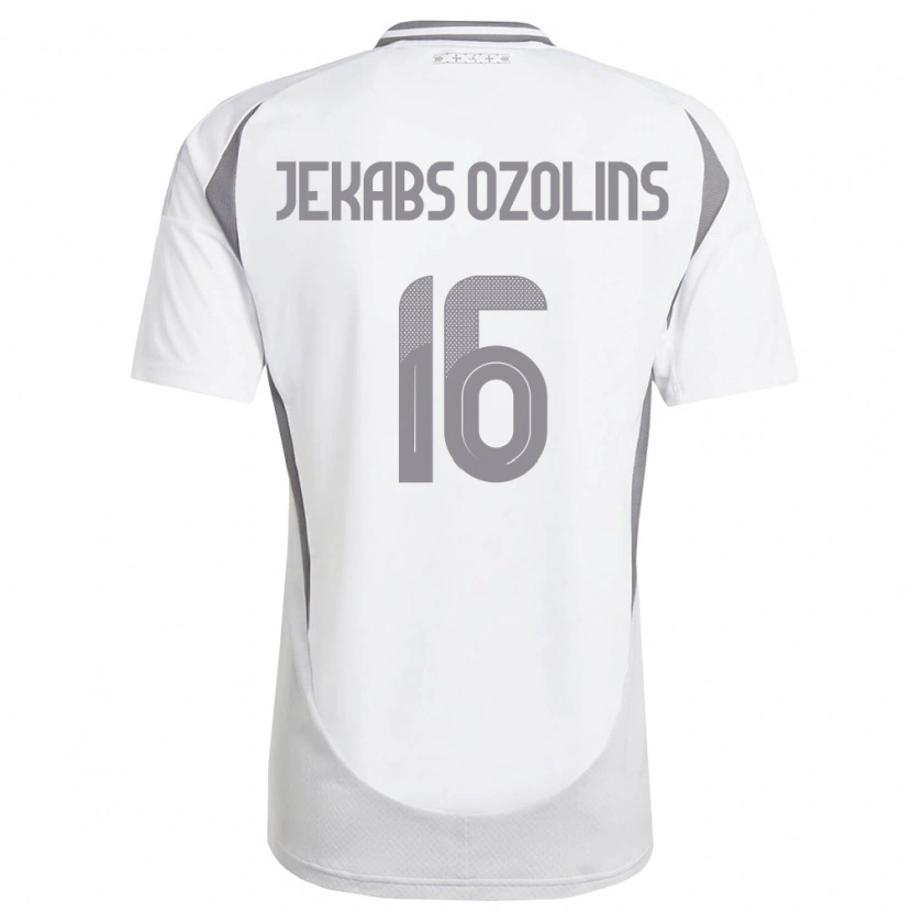 Danxen Women Latvia Olivers Jekabs Ozolins #16 White Dark Gray Away Jersey 26-28 T-Shirt