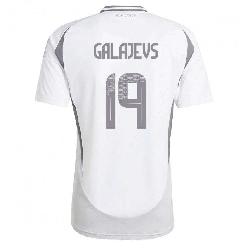 Danxen Women Latvia Marats Galajevs #19 White Dark Gray Away Jersey 26-28 T-Shirt