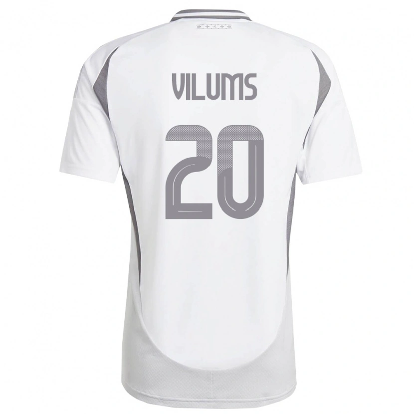 Danxen Women Latvia Mariuss Vilums #20 White Dark Gray Away Jersey 26-28 T-Shirt