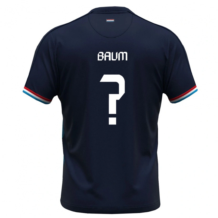 Danxen Women Luxembourg Mathis Baum #0 Royal Blue Red Away Jersey 26-28 T-Shirt