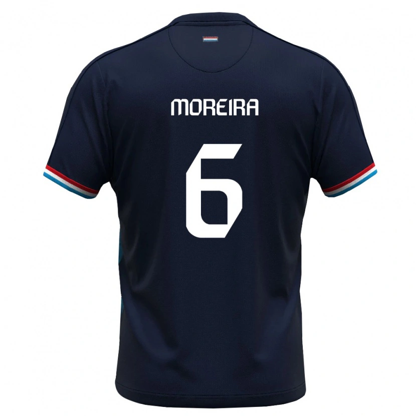 Danxen Women Luxembourg Tomás Moreira #6 Royal Blue Red Away Jersey 26-28 T-Shirt