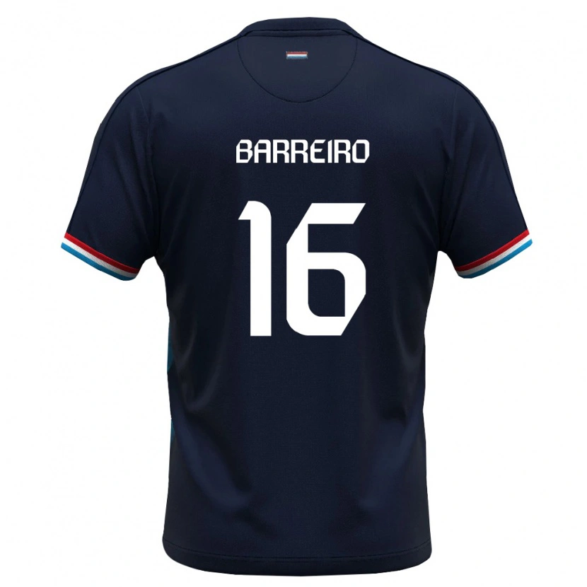 Danxen Women Luxembourg Leandro Barreiro #16 Royal Blue Red Away Jersey 26-28 T-Shirt