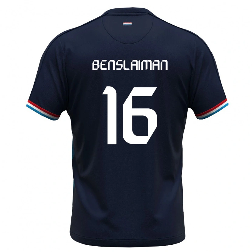 Danxen Women Luxembourg Mohamed Benslaiman #16 Royal Blue Red Away Jersey 26-28 T-Shirt