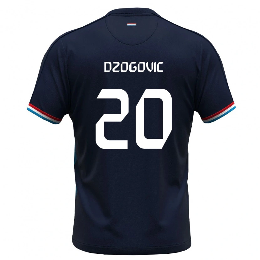 Danxen Women Luxembourg Eldin Dzogovic #20 Royal Blue Red Away Jersey 26-28 T-Shirt