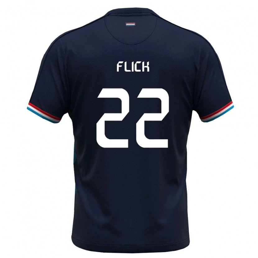Danxen Women Luxembourg Tim Flick #22 Royal Blue Red Away Jersey 26-28 T-Shirt