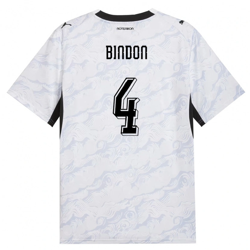 Danxen Women New Zealand Tyler Bindon #4 Black White Away Jersey 26-28 T-Shirt
