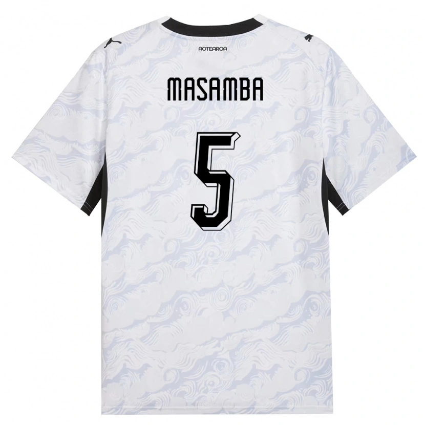 Danxen Women New Zealand Evan Masamba #5 Black White Away Jersey 26-28 T-Shirt
