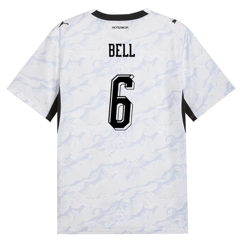 Danxen Women New Zealand Joe Bell #6 Black White Away Jersey 26-28 T-Shirt