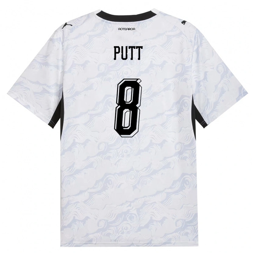 Danxen Women New Zealand Troy Putt #8 Black White Away Jersey 26-28 T-Shirt