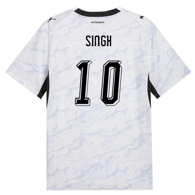 Danxen Women New Zealand Sarpreet Singh #10 Black White Away Jersey 26-28 T-Shirt