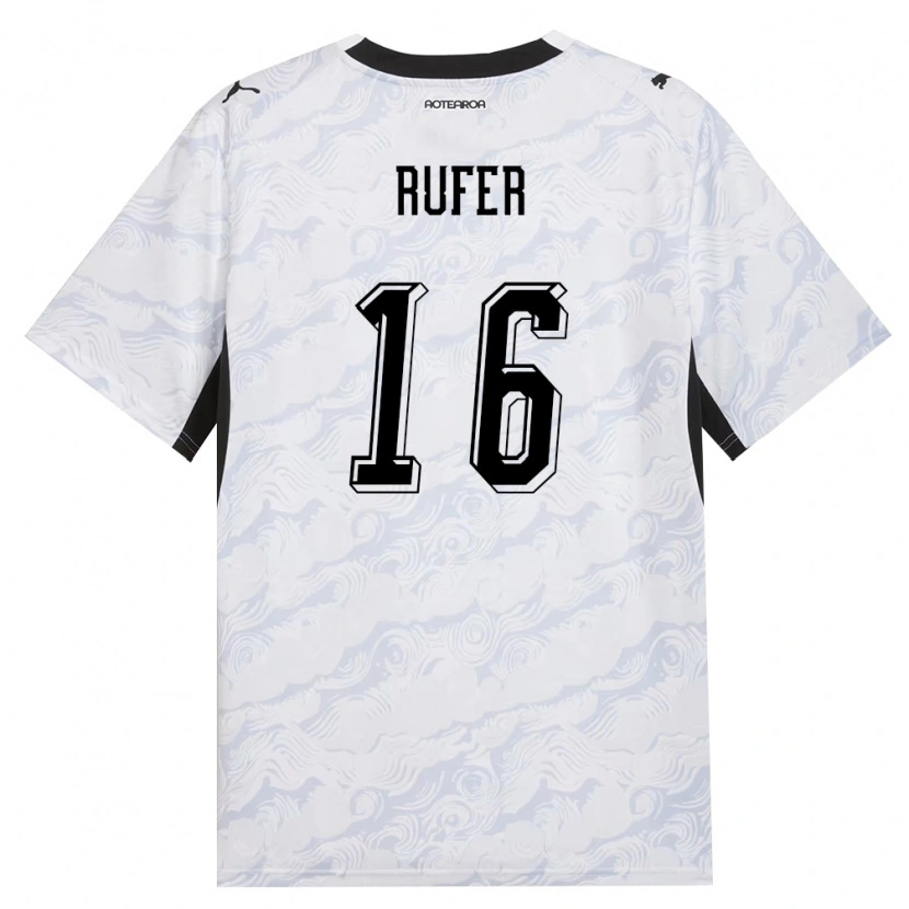 Danxen Women New Zealand Alex Rufer #16 Black White Away Jersey 26-28 T-Shirt