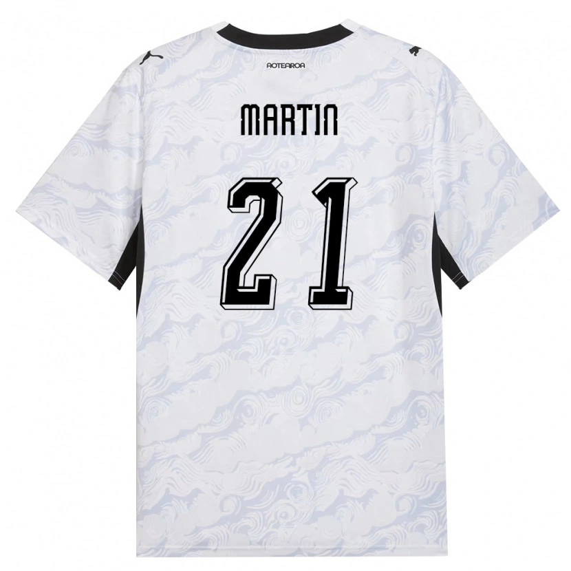Danxen Women New Zealand Will Martin #21 Black White Away Jersey 26-28 T-Shirt