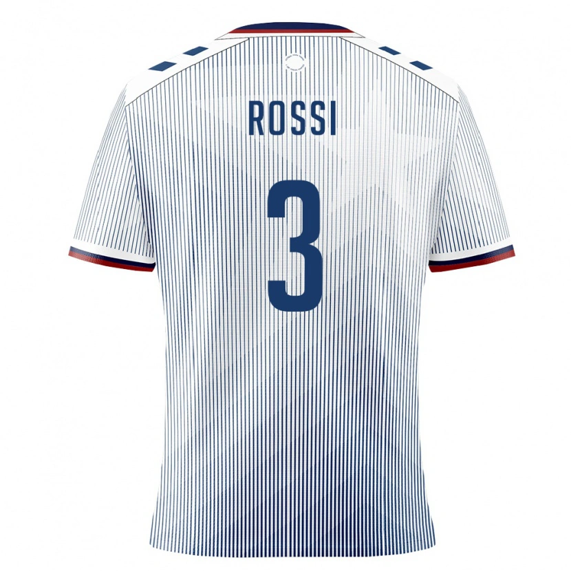 Danxen Women Puerto Rico Diego Rossi #3 Royal Blue White Away Jersey 26-28 T-Shirt