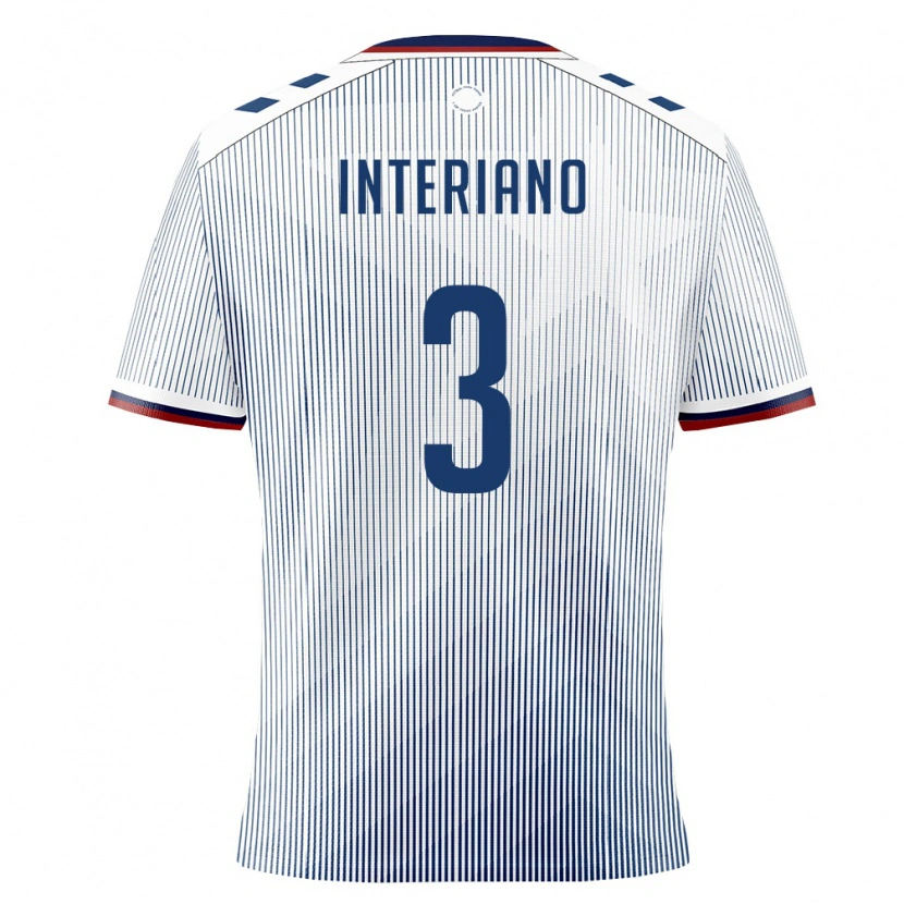 Danxen Women Puerto Rico Jordan Interiano #3 Royal Blue White Away Jersey 26-28 T-Shirt