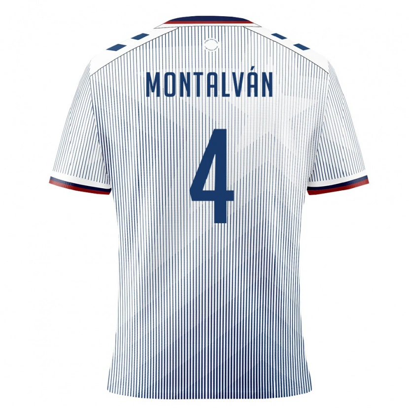 Danxen Women Puerto Rico Armando Montalván #4 Royal Blue White Away Jersey 26-28 T-Shirt
