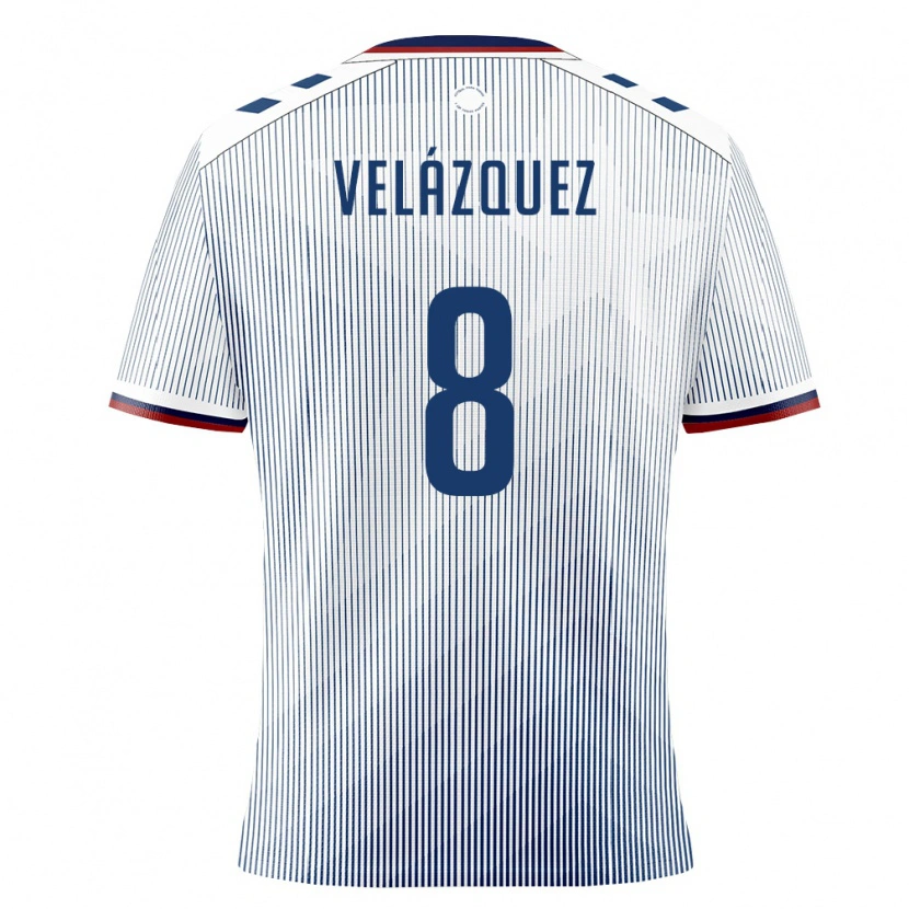 Danxen Women Puerto Rico Ougir Velázquez #8 Royal Blue White Away Jersey 26-28 T-Shirt