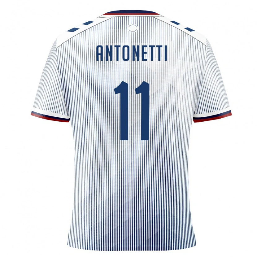 Danxen Women Puerto Rico Leandro Antonetti #11 Royal Blue White Away Jersey 26-28 T-Shirt