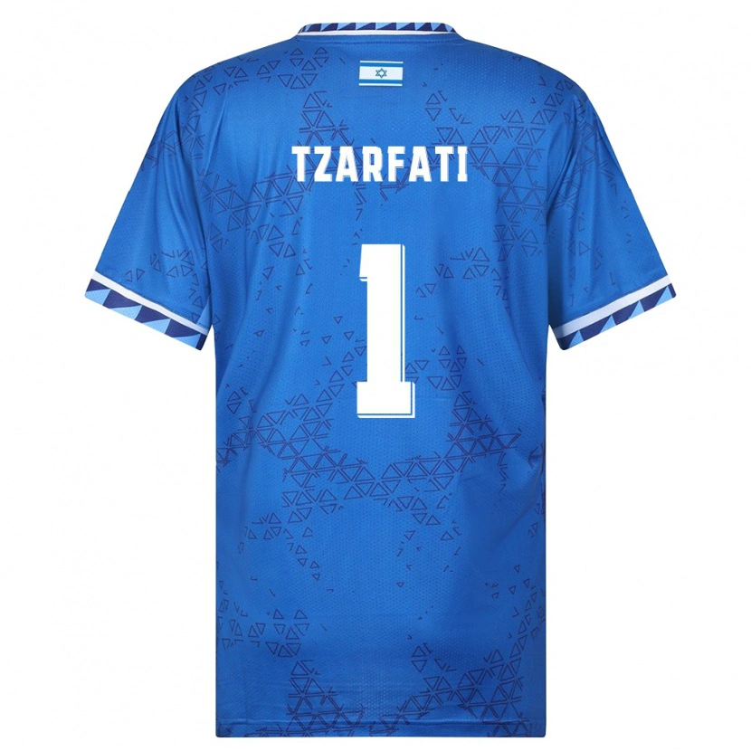 Danxen Women Israel Tomer Tzarfati #1 Blue White Away Jersey 26-28 T-Shirt