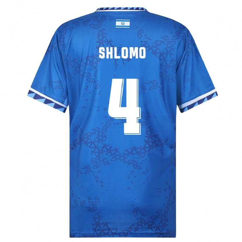 Danxen Women Israel Raz Shlomo #4 Blue White Away Jersey 26-28 T-Shirt