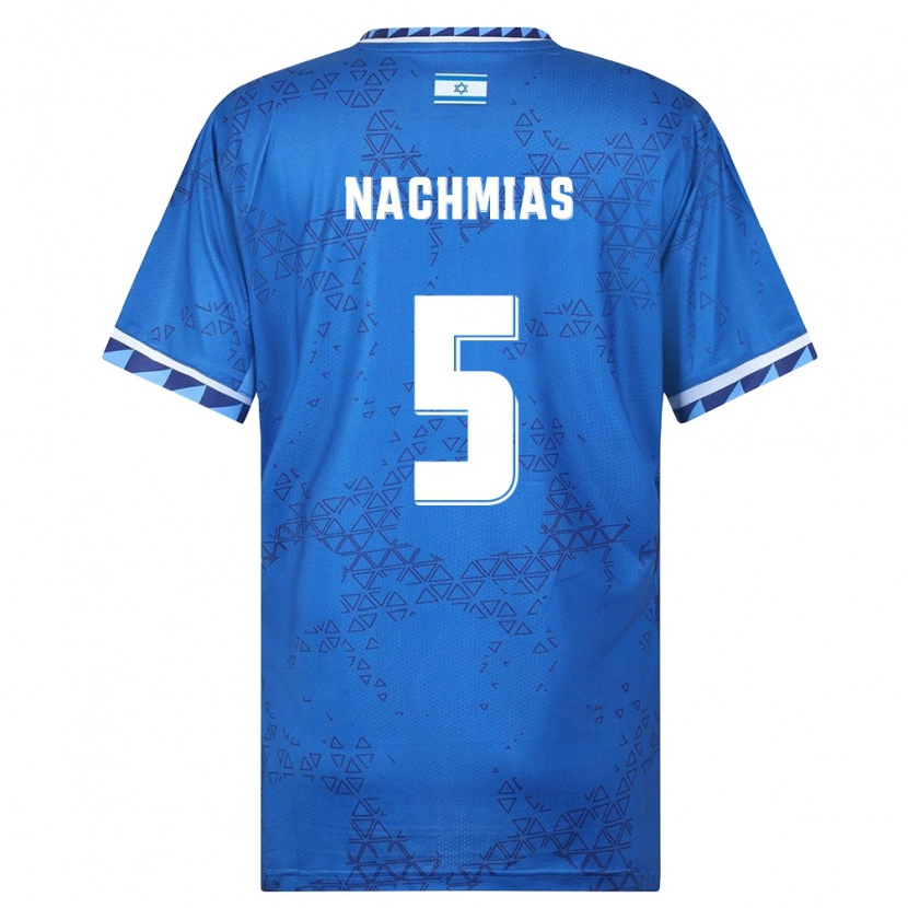 Danxen Women Israel Idan Nachmias #5 Blue White Away Jersey 26-28 T-Shirt