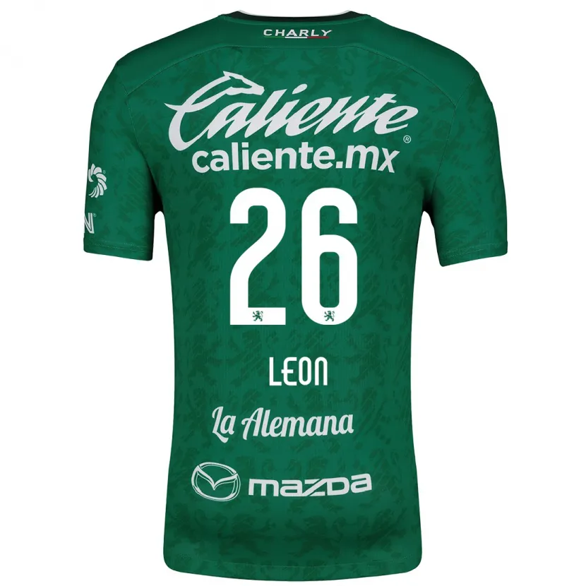 Danxen Kid Armando León #26 Green White Home Jersey 2024/25 T-Shirt