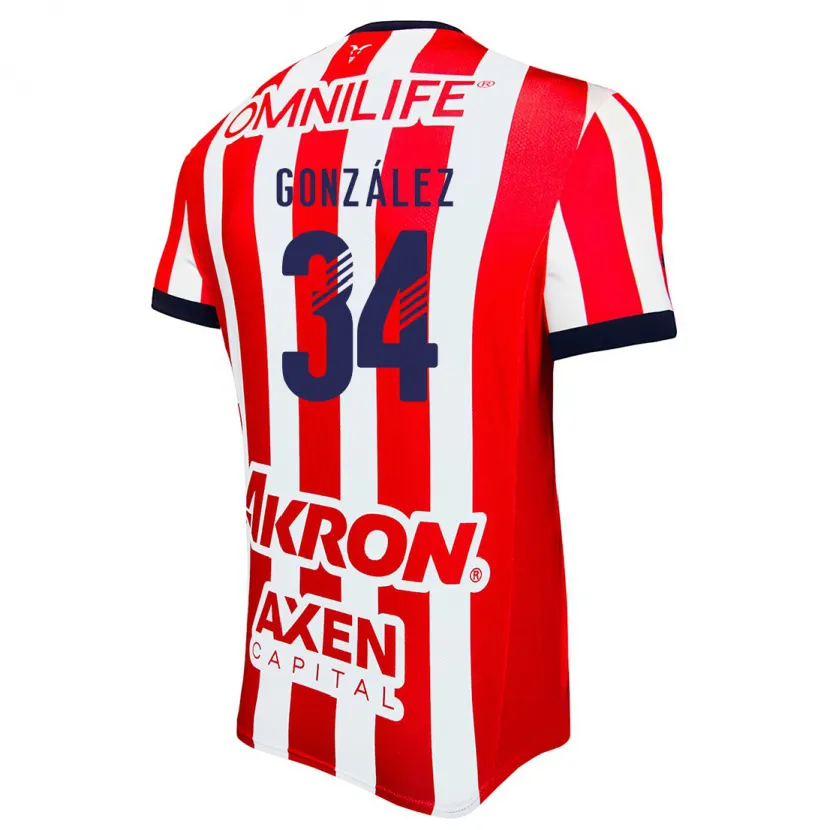 Danxen Kid Armando González #34 Red White Blue Home Jersey 2024/25 T-Shirt