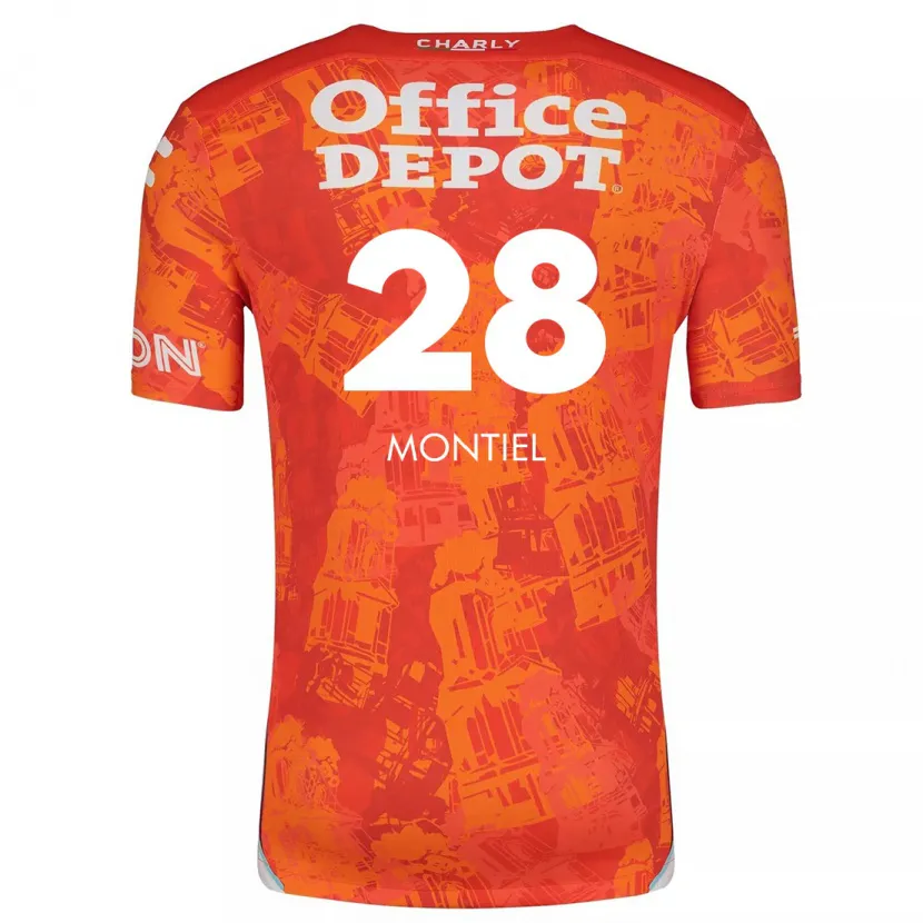 Danxen Kid Elías Montiel #28 Orange White Away Jersey 2024/25 T-Shirt